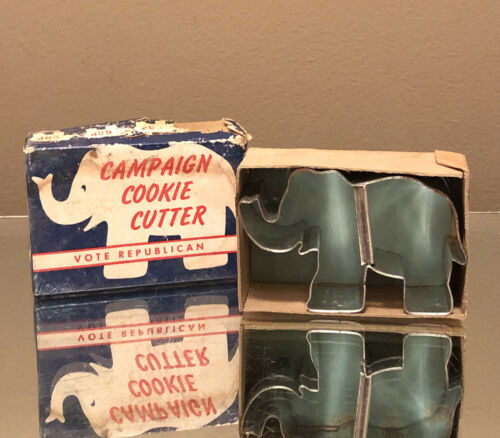 Vintage Campaign Cookie Cutter Elephant In Original Box