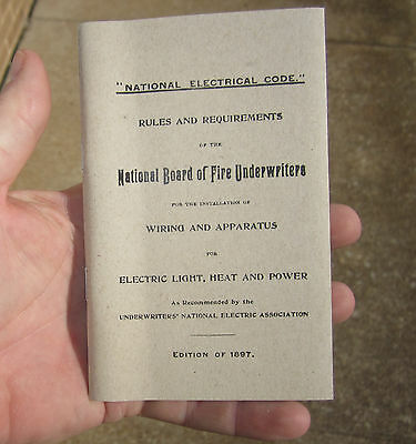 1897 National Electrical Code Book Reprint Wireman Ibew Journeyman Fathers Day