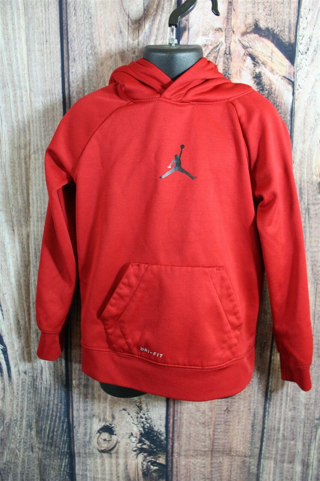 Nike Drifit Jordan Hoodie 4/xs Solid Red Little Boys