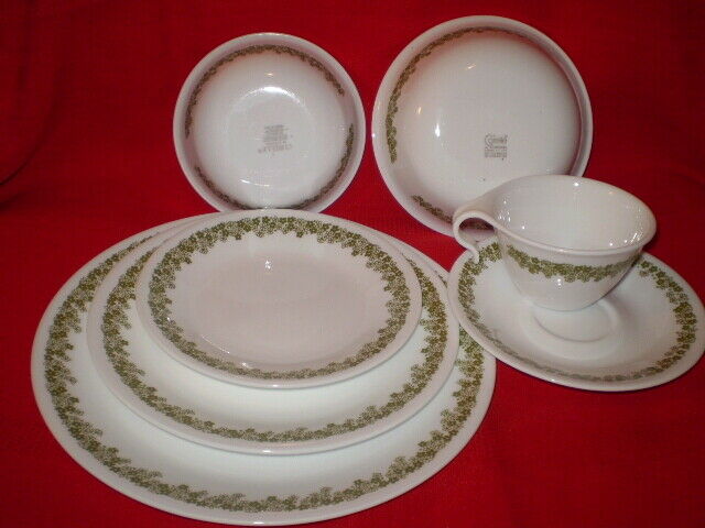 Assorted Corelle Spring Blossom Green Pattern (choose What You Need)