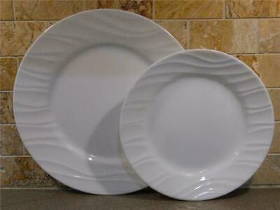 Corelle Boutique Swept *choose: 10 3/4 Dinner Or 8 1/2 Lunch Plate *white Waves