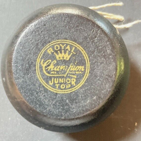 1940's Royal Champion Jr., Full Sized, 2-tone, Gold Die Stamp, Crown Wooden Yoyo