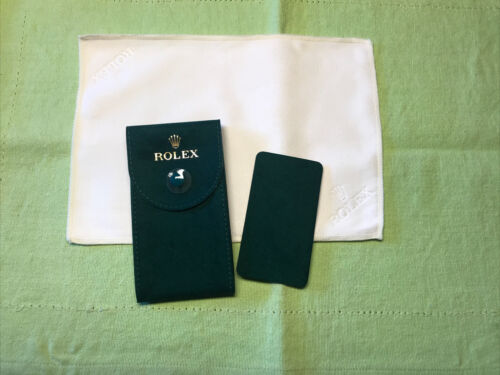 Authentic New Style ❗️rolex  Velvet Travel Pocket Pouch And Cleaning Cloth Set.