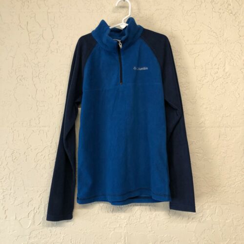 Columbia Fleece Sweatshirt Youth Kid Size Medium 10 12 Pullover Jacket Navy Blue